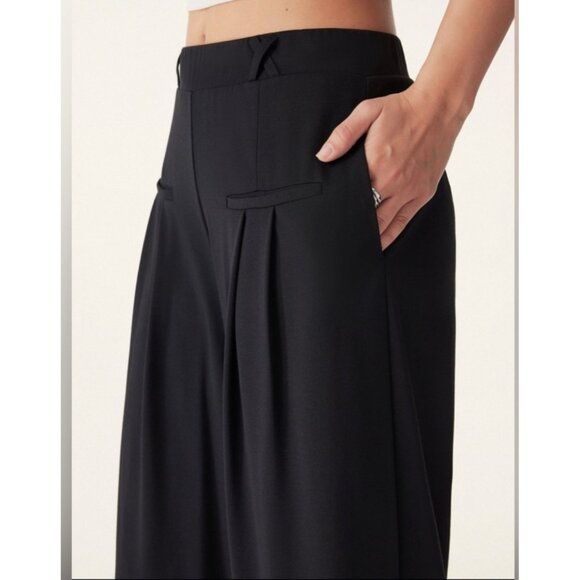 NWT OGL Ponte-De-Roma Drapey Bamboo Mid Rise Wide Leg Trouser Size Small - Picture 12 of 13